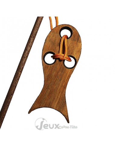 casse-tête en bois poisson