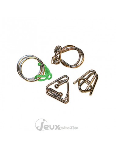 coffret 4 casse-tête en métal niveau junior