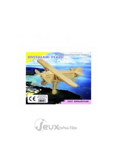 Puzzle 3d  en bois avion vintage 2