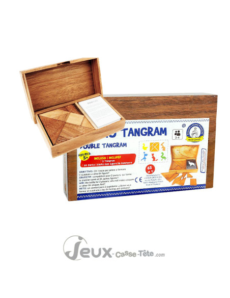 Double Tangram 1 à 2 joueurs avec 64 cartes
