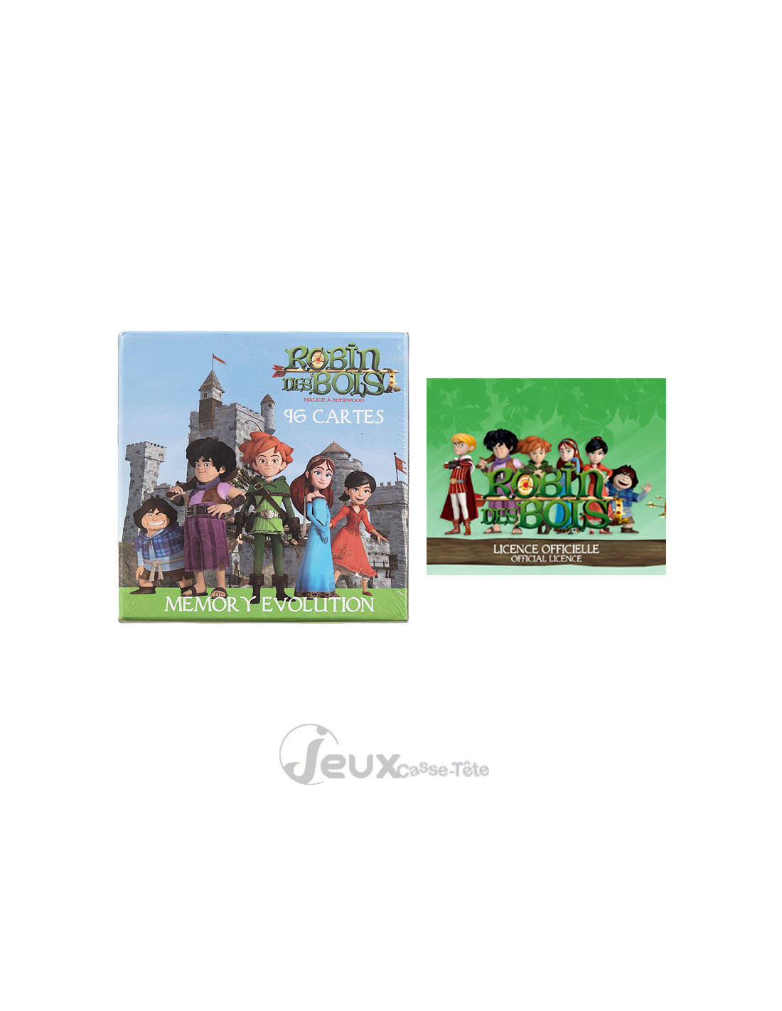 P'tit Clown Memory Game Evolution Robin Hood – Gioco Di Carte Con 96 Pezzi – Licenza Ufficiale Per Bambini
