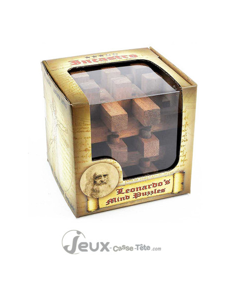 Casse-tête en bois Encastrement 18 pièces à assembler cube 3D