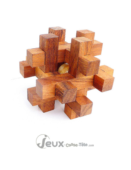 Casse-tête en bois ARNO 12 pièces à assembler + 1 boule