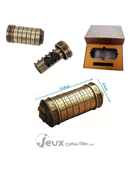 Cryptex casse tête métal Da Vinci Code avec coffret de luxe