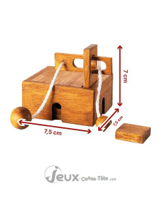 Casse-tête en bois et corde fermeture de paquet cadeau “Dono Ingegnoso” 2