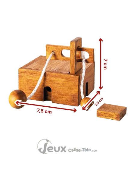 Casse-tête en bois et corde fermeture de paquet cadeau “Dono Ingegnoso”