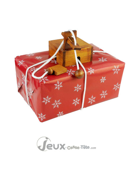 Casse-tête en bois et corde fermeture de paquet cadeau “Dono Ingegnoso”