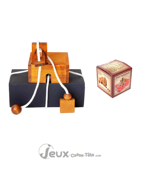 Casse-tête en bois et corde fermeture de paquet cadeau “Dono Ingegnoso”