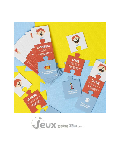 Puzzle éducatif Montessori – Je comprends mes réactions (60 cartes)