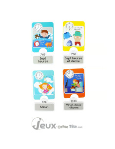 18 Cartes Puzzle Éducatives pour Apprendre l'Heure pédagogie Montessori 2