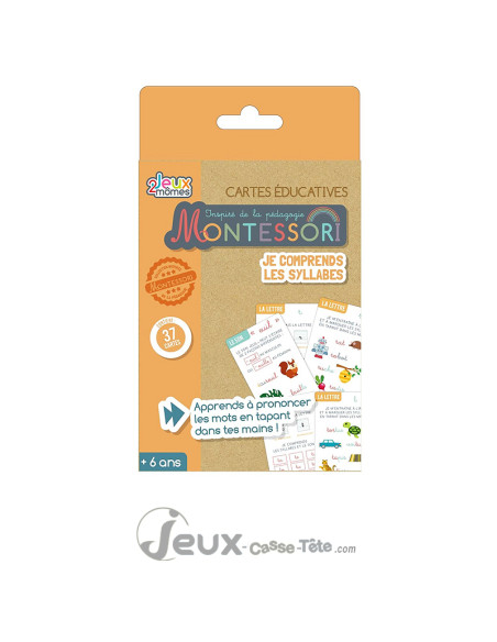 Je comprends les syllabes 37 cartes éducatives pédagogie Montessori 6 ans