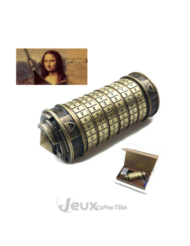 Cryptex casse tête métal Da Vinci Code avec coffret de luxe